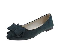 Zapatos De Pestaña Planos Para Mujer Cómodos, Zapatos Ligeros De Ante, Punta Redonda, Corte Bajo, Suela Suave Antideslizante, Estilo Elegante Con Lazo De Mariposa, Gran Tamaño Para Trabajo, Salidas