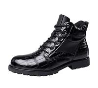 Zapatos de piel altos para hombre, botas de senderismo para hombre, suela antideslizante, zapatos de trekking, zapatos de piel, elegantes, ligeros, informales, de piel sintética, zapatos de negocios