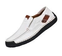 Zapatos de piel para hombre, hechos a mano, mocasines para hombre, pies anchos, suela plana, zapatos de caminar, antideslizantes, para el tiempo libre, deportivos, deportivos, de un solo color