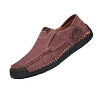 Zapatos de piel para hombre, hechos a mano, mocasines para hombre, pies anchos, suela plana, zapatos de caminar, antideslizantes, para el tiempo libre, deportivos, deportivos, de un solo color