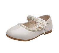 Zapatos de piel para niña, zapatos de baile para niñas, zapatos de rendimiento iluminados, beige, 28 EU