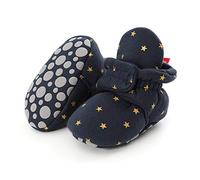 Zapatos de Primeros Pasos Bebe, Morbuy 0-18 Meses Estampado de estrellas Recién Nacido Cuna Suela Niño y Niña Blanda Antideslizante Zapatillas (azul marino,1 / 11cm / 0-6 meses)