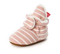 Zapatos de Primeros Pasos Bebe, Morbuy 0-18 Meses Impresión de rayas Recién Nacido Cuna Suela Niño y Niña Blanda Antideslizante Zapatillas (Rayas rosas,3 / 13cm / 12-18 meses)