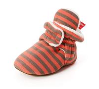 Zapatos de Primeros Pasos Bebe, Morbuy 0-18 Meses Impresión de rayas Recién Nacido Cuna Suela Niño y Niña Blanda Antideslizante Zapatillas (Rayas rojo ladrillo,3 / 13cm / 12-18 meses)