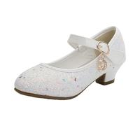 Zapatos de princesa para niña con tacón Mary Jane Mocasines con purpurina Lentejuelas Bailarinas Princesas Elegantes Zapatos de tacón de aguja Princess Bailarina Zapatos infantiles Ballet