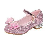 Zapatos de princesa para niña, zapatos de cosplay, sandalias con purpurina, sandalias con lentejuelas de rendimiento, zapatos de baile con tacón, para fiesta con purpurina, zapatos de cuero para