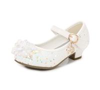 Zapatos de Princesa para niñas, Zapatos de tacón Alto, Suela Suave, Antideslizante, Bailarina Festiva, Zapatos de Noche para niños, Zapatos de Noche, Adornos de Cristal, Lentejuelas Purpurinas