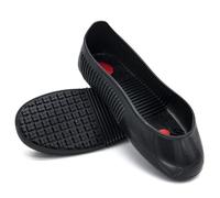 Zapatos de protección antideslizantes para visitantes y equipos, unisex, adecuados para el hogar, hoteles, gastronomía, limpieza del hogar y reparación de coches. (negro, rojo L 41-44)