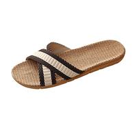 Zapatos de protección contra la lluvia para hombre lino para hombres y mujeres, pantuflas interiores zapatillas creativas rábano suave zapatillas de algodón para hombre zapatillas 45 invierno, Negro