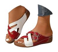 Zapatos de punta abierta para mujer, zapatos de natación para mujer, chanclas de arco para mujer, soporte para el talón, fascitis plantar, cuñas negras, sandalias ortopédicas de ajuste ancho, color