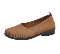 Zapatos de punto elegantes para mujer, de malla transpirable, puntera redonda, cómodos, elegantes, zapatos de ballet, informales, suaves, para caminar, trabajo, soporte de arco, mocasines sin cordones