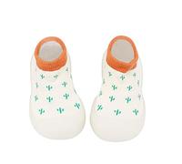 Zapatos de punto para bebés y niños pequeños, suela de goma, ligeros, para primeros pasos, de 0 a 4 años, Orange, 26 EU