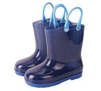 Zapatos de PVC transparente brillante con suela antisuela para niños y niñas, talla 12, Blue, 10 Years