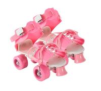 Zapatos de ruedas ajustables, PVC + polipropileno, patines cuádruples con 4 ruedas, zapatos de doble , zapatos de patinaje ajustables sin despegar, para niños, principiantes, adolescentes, niños y