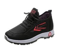 Zapatos de seguridad para mujer, ligeros, antideslizantes, zapatos de trabajo para mujer, zapatos de trekking con amortiguación para el trabajo y la vida cotidiana, pies anchos, malla sólida, zapatos