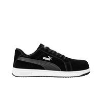 PUMA Safety Iconic Suede Low S1PL ESD FO HRO SR Zapatillas de seguridad unisex antideslizantes, sin metal, tapa de fibra de vidrio, Negro , 37 EU