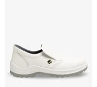 SAFETY JOGGER Zueco Steel Toe Safety S2 - X0500 - Zapato de Trabajo Profesional para Hombre o Mujer en Piel, sin Cordones, Ideal para la Cocina o la Industria alimentaria, Blanco, 46 EU