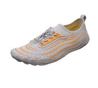 Zapatos de senderismo acuático, zapatos de agua para mujer - zapatos acuáticos antideslizantes multiactividades, zapatillas flexibles para ambientes húmedos, zapatos diseñados para playa y ríos, gris