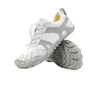 Zapatos de Senderismo al Aire Libre de Cinco Dedos para Hombres Grueso Fuera de la Carretera Escalada Zapatos de Senderismo y Fitness Transpirables (Blanco,39)