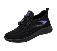 Zapatos de senderismo con aislamiento, cómodos, para correr, para mujer, ligeros, transpirables, planos, para caminar, antideslizantes, para trekking, Negro , 41 EU