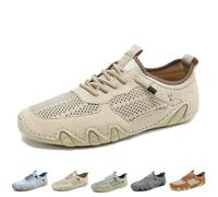 Zapatos De Senderismo De Malla Transpirable Zapatos Beck Transpirables Antideslizantes para Exteriores Zapatos De Conducción para Hombres Y Mujeres(Khaki,46 EU)