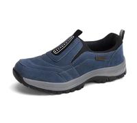Zapatos De Senderismo De Moda Para Hombre Zapatillas Informales Sin Cordones Impermeables Antideslizantes Mocasines Ortopédicos Livianos Zapatos De Barco Bajos Transpirables Acampar ( Color : Blue , S
