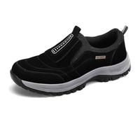 Zapatos De Senderismo De Moda Para Hombre Zapatillas Informales Sin Cordones Impermeables Antideslizantes Mocasines Ortopédicos Livianos Zapatos De Barco Bajos Transpirables Acampar ( Color : Black ,