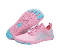 Zapatos de senderismo descalzos para mujer y hombre, de secado rápido, para caminar, correr, gimnasio, natación, surf, al aire libre, antideslizantes, atléticos, zapatos de agua de punta ancha, Pink