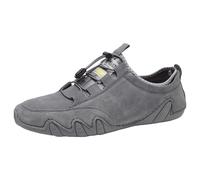 Zapatos de senderismo para hombre, minimalistas, para correr, para exteriores, transpirables, cómodos, antideslizantes, ligeros, unisex, para conducir y desplazarse, mocasines casuales, gris, 39 2/3