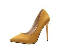Zapatos de tacón alto clásicos para mujer, tacón de aguja, fiesta, boda, viaje, tacones, vacaciones, moda, punta cerrada, tacones altos, resbalones en fiesta, graduación, boda, zapatos de aguja