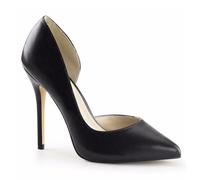 Zapatos de Tacón Alto con Punta Puntiaguda para Mujer, Elegantes y Sexys de Tacón de Aguja Clásicos Cerrados Sin Cordones para Fiestas Bailes de Graduación y Banquetes,Negro,45 EU