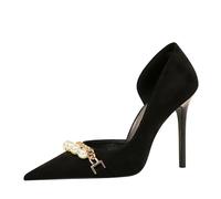 Zapatos de tacón Alto para Mujer Tacones de Aguja Cerrados de 10 cm y Punta Puntiaguda Ideales para Vestidos invitadas de Boda Damas de Honor Trabajo y Oficina.