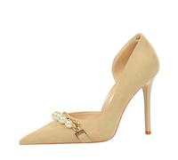 Zapatos de tacón Alto para Mujer Tacones de Aguja Cerrados de 10 cm y Punta Puntiaguda Ideales para Vestidos invitadas de Boda Damas de Honor Trabajo y Oficina.