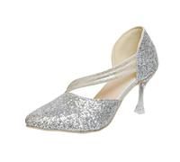 Zapatos de tacón alto sexy para primavera y - ahora en ! Zapatos de payaso para mujer, plata, 41 EU