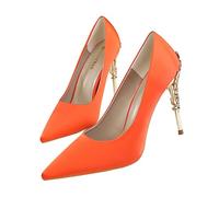 Zapatos De Tacón Cómodos para Mujer, Tacones Altos De 4 Pulgadas con Punta Cerrada Y Tacón De Aguja Sexy para Fiesta De Graduación.