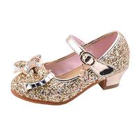 Zapatos de tacón con purpurina para niña, de princesa, con lentejuelas, con tacón, para fiestas, cosplay, bodas, sandalias de baile, elegantes para niños, zapatos de tacón alto, zapatos escolares