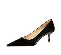 Zapatos De Tacón De 2,16 Pulgadas para Mujer, Cómodos Tacones De Gatito con Punta Puntiaguda, Zapatos De Tacón Bajo para Oficina Y Trabajo