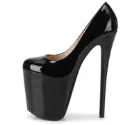 Zapatos De Tacón De Aguja con Plataforma De Tacones Altos De 20 Cm | Los tacones altos de charol de 20 cm son perfectos para el baile en barra, discotecas, fiestas y actuaciones en el escenario