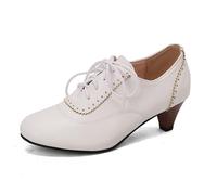 Zapatos de tacón de mujer Sandalia Zapatos de baile latino mujeres Europa Estados Unidos Comercio exterior en primavera boca profunda atada con zapatos de color sólido flores zapatos de mujer, Blanco