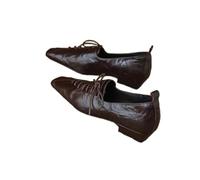 Zapatos de tacón Derby con Cordones y tacón Grueso de 3 cm para Mujer, colección otoño/Primavera de JJDFW.