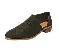 Zapatos De Tacon Mujer Anchas Sandalias De Verano Single Shoes Zipper Hollow Out Booties Casual Tobille Heel Cutout Mujeres Sandalias Femeninas Sandalia Con Cuña Mujer Talla 43 (Army Green 42)