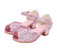 Zapatos de tacón para niños, princesa con hebillas, bailarinas cerradas, zapatos de tacón, princesas de pescado, zapatos de juego, zapatos para niños con tacón, zapatos de chispa brillantes, zapatos