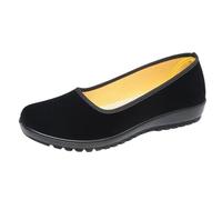 Zapatos de tacón Plano for Mujer, Negros, sin Cordones, versátiles y Elegantes, Mary Janes(Black 1,35 EU)
