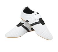 Zapatos de Taekwondo para Hombres y Mujeres, Zapatillas de Artes Marciales con Parte Superior de Cuero PU y Suela Oxford, Zapatos Ligeros Antideslizantes de Karate, Kung fu, Tai (Talla 42)
