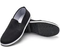 Zapatos de Tai Chi, Zapatos de Kung Fu de Lona Tradicionales Chinos, Zapatos Antiguos de Artes Marciales de Beijing, Suela de Goma Negra Unisex