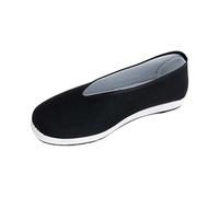 Zapatos de tela para hombre, estilo tradicional chino de Beijing, zapatos Kung Fu Tai Chi, zapatillas clásicas, cómodas, planas, unisex, con suela de goma antideslizante, gris oscuro, 37 EU