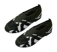 Zapatos de tela para la salud, para mujer, zapatos de bota para mujer, zapatillas de deporte, antideslizantes, informales, de verano, para caminar, transpirables, ligeras, cómodas, Negro , 37 EU