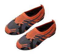 Zapatos de tela para la salud, para mujer, zapatos de bota para mujer, zapatillas de deporte, antideslizantes, informales, de verano, para caminar, transpirables, ligeras, cómodas, naranja, 39 EU
