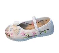 Zapatos de tela para niñas, zapatos planos de vestir con flores, zapatos para niños, zapatos para niños, zapatos para niños, zapatos planos Mary Jane, mocasines, zapatillas de ocio, zapatos de