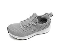 Zapatos de tierra con material exterior de malla transpirable para correr, tiempo libre, zapatillas de correr en la calle, transpirables, zapatos conductivos con tierra para hombres y mujeres, gris